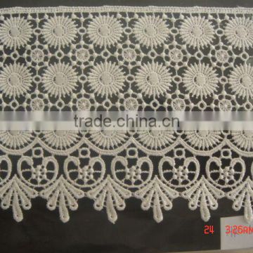 Milky yarn embroidery lace for dress