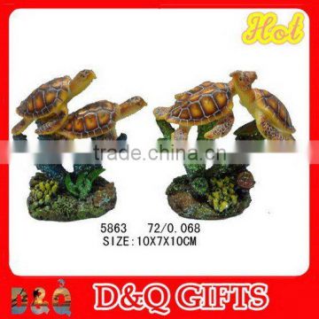 Polyresin turtle name card holder