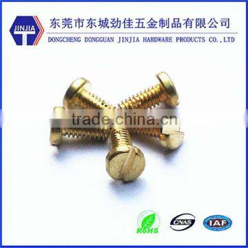 ANSI m1-8*6.75 standard slotted cheese brass miniature electrical screw