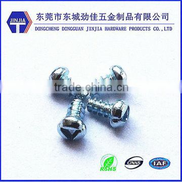 Grade4.8 triangle tapper screw with blue zinc coating in hardware fasteners supplier