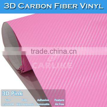 Fast Delivery Air Free Film 3D Vehicle Carbon Fiber Sticker For Car Wrap