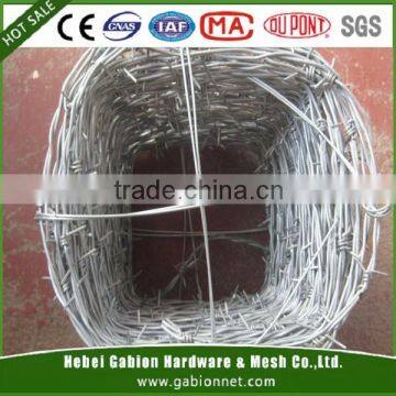 Standard 2.5mm wire diameter 2 strands 4 points Barbed Wire