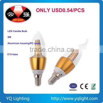 High Lumen SMD Led Candle Light E14 5w Led Candle Bulb photo-4