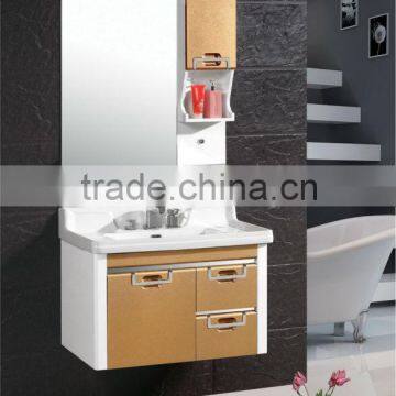 Flooring stand single slim modern PVC bathroom cabinet