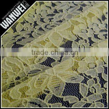 Free Sample Fancy Nylon Spandex Lace Fabric orange color or other Wholesale for beautiful dress1327