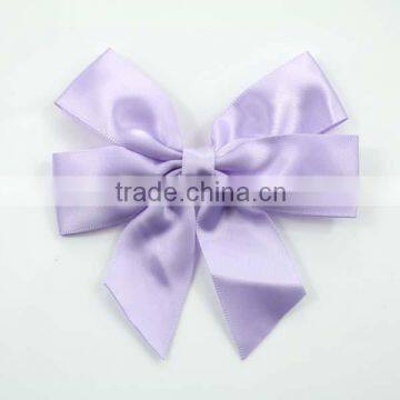 light purple handmade satin ribbon bow