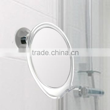 Adjustable bathroom shaving mirror, fogless swivel suction cup mirror, clear shaving mirror with razor holder