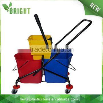 60LT BB60 Industrial household plastic cleaning mop trolley wringer bucket with wheels