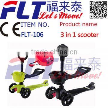 3 in 1 Kids Push Scooter, Mini Micro Scooter With O-bar
