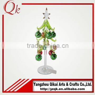 Small Beautiful Dismountable Balls Decorated Glass Christmas Tree photo-2