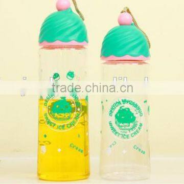 Cream-shaped Bottle Cap Clear Plastic Water Bottle