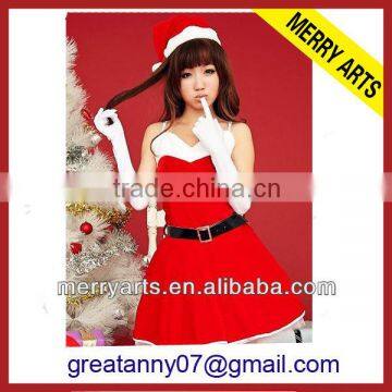 Custom new style evening party dress wholesale plush red girls' dress made in china