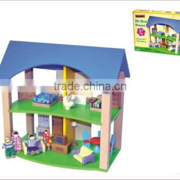 New DIY Educational Wooden House Home Villa Kids Building Play Toys