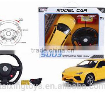 Newest Design 1:12 RC Remote Control Car with Light and steering wheel for children