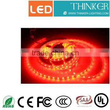 Flexible SMD5050 30leds/m waterproof IP67 strip with red color and high brightness