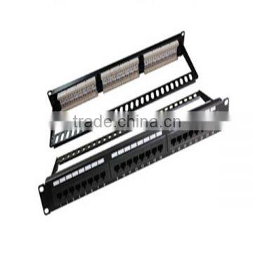 UTP Cat.6 Patch Panel,24 Port,110 or LSA IDC, with Back Bar