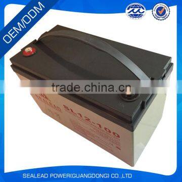 2016 Guangdong factory promotion long cycle life 12v 100ah storage battery