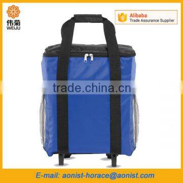 Good Quality 600D Polyester Trolley Cooler Bag With 4 Wheels Quality Choice photo-2