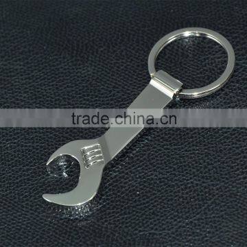 Promotional wrench shape metal bottle opener keychain