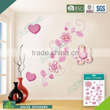 Fashionable useful china eco-friendly adhesive diy 3m wall sticker for bathroom