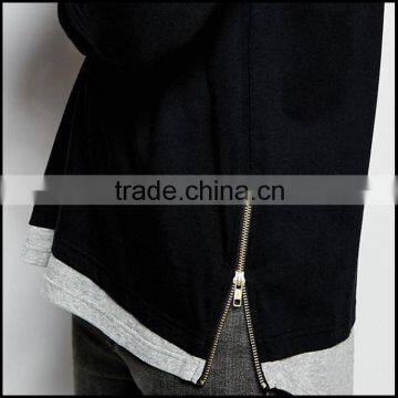 Longline Men Wholesale Blank Sweatshirts Crew Neck Long Sleeve New Design Custom Baseball Sweatshirt photo-5