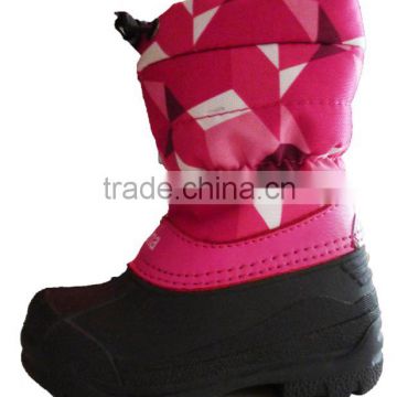 CS-04 Kids Snow Boots In Red Color Keep Warm In Winter