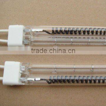 Twin tube infrared heating lamp