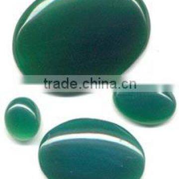 Green agate 20*35 mm oval cabochon-loose green gemstone and semi precious stone cabochon beads for jewelry components