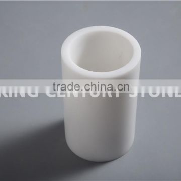 Promotional Chinese Statuary White Marble Stone Bathroom Tooth Brush Holder