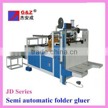 Semi automatic corrugated box folding gluing machine