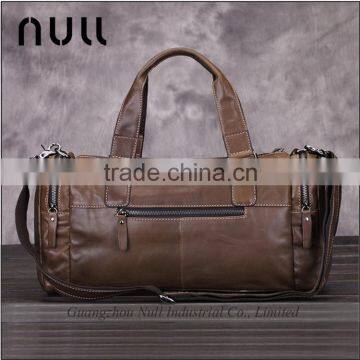 New Stylish Promotional Custom Waterproof Vintage Oil Genuine Leather Travel Duffle Bag for Men photo-4