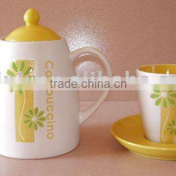 15pcs handpainted ceramic coffee set