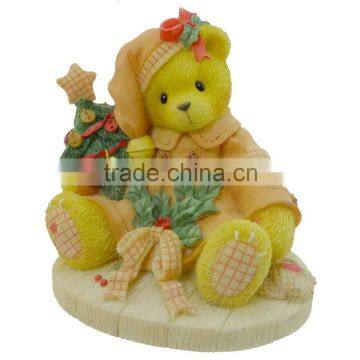 new musical Cute Mini teddy bear resin figuirne for sale