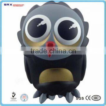 NEW Products for 2016 OWL Shaped Vinyl Toys/Make Custom High quality Cartoon Animal Vinyl Toy/China factory custom vinyl toy