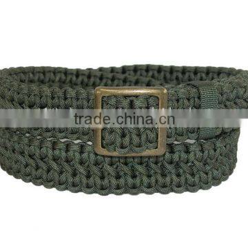 Custom Design Adjustable Length Survival Kit Type 550lb Paracord Belt Suitable For Thinner Or Fatter Camping Handmade Belt