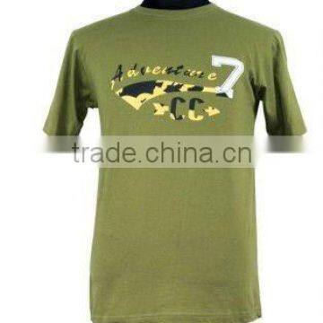 men's round neck printed T-shirt