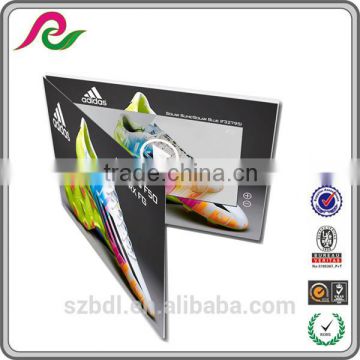 A5 size 7'' TFT screen greeting card video, LCD Business gift card