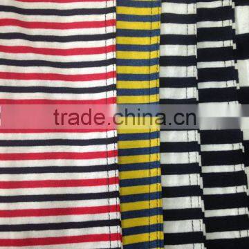 100%cotton Jersey Stripe Knit Denim
