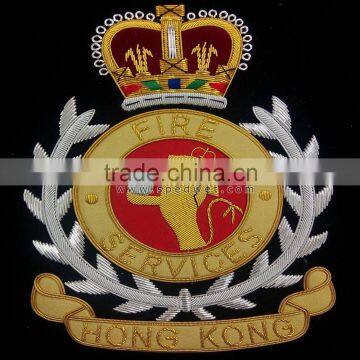 Embroidered bullion emblems | Blazer crests | Bullion wire embroidery crests