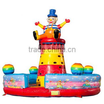 CLIMBING TOWER CLOWN commercial children inflatable rock climbing wall