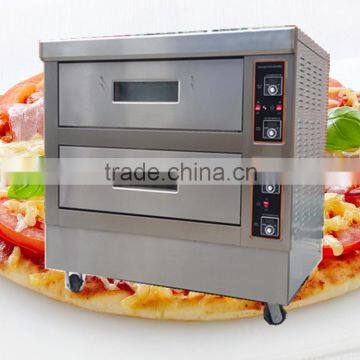 Double decks 4 trays Electric CAKE BREAD PIZZA Bakery Oven with Ceramic Stone