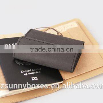 Waterproof Kraft Paper Cover PVC Pocket ID/Business Card Holder With Metal Button Closure photo-4