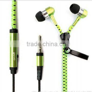 PH-E55 2014 Hot sell High quality high-grade in-ear metal zipper earphone