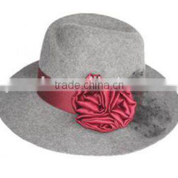 Best quality wool felt women hat/ wide brim wool felt hat wool hat for winter