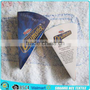 Customer special design triangle shape compressed towel fan-shaped compressed beach towel with velour printing