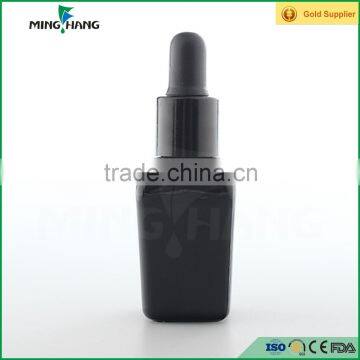 Black Glass Essential Oil Sample Bottle With Aluminum Dropper Wholesale photo-4