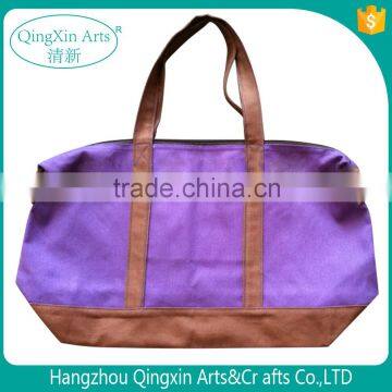 New hot large canvas reusable purple women hand bag