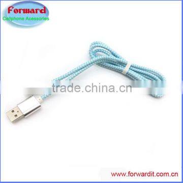 aluminum fabric braided TPE fast charge micro cable,quick rapid charge micro android cable