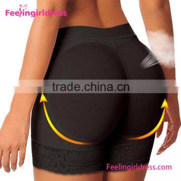 Breathable Removable Pads Hip Up Foam Padded Panties Black