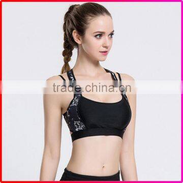 High quality spandex paded seamless sport bra for women